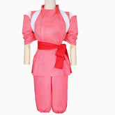 Chihiro Ogino Pink Work Kimono Cosplay Costume from Spirited Away - Halloweez